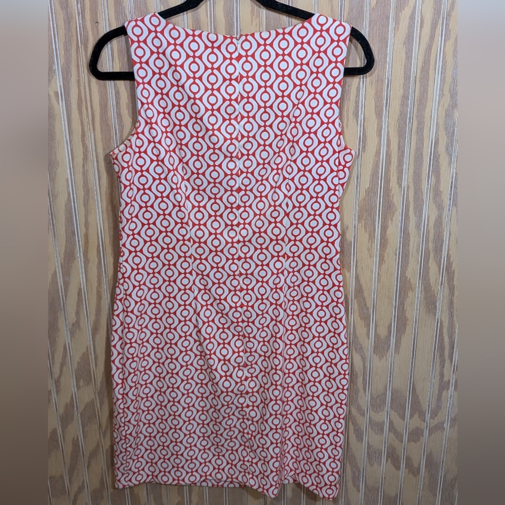 Geometric Patterned Mod Sheath Dress Size 10 - Picture 2 of 6